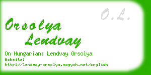 orsolya lendvay business card